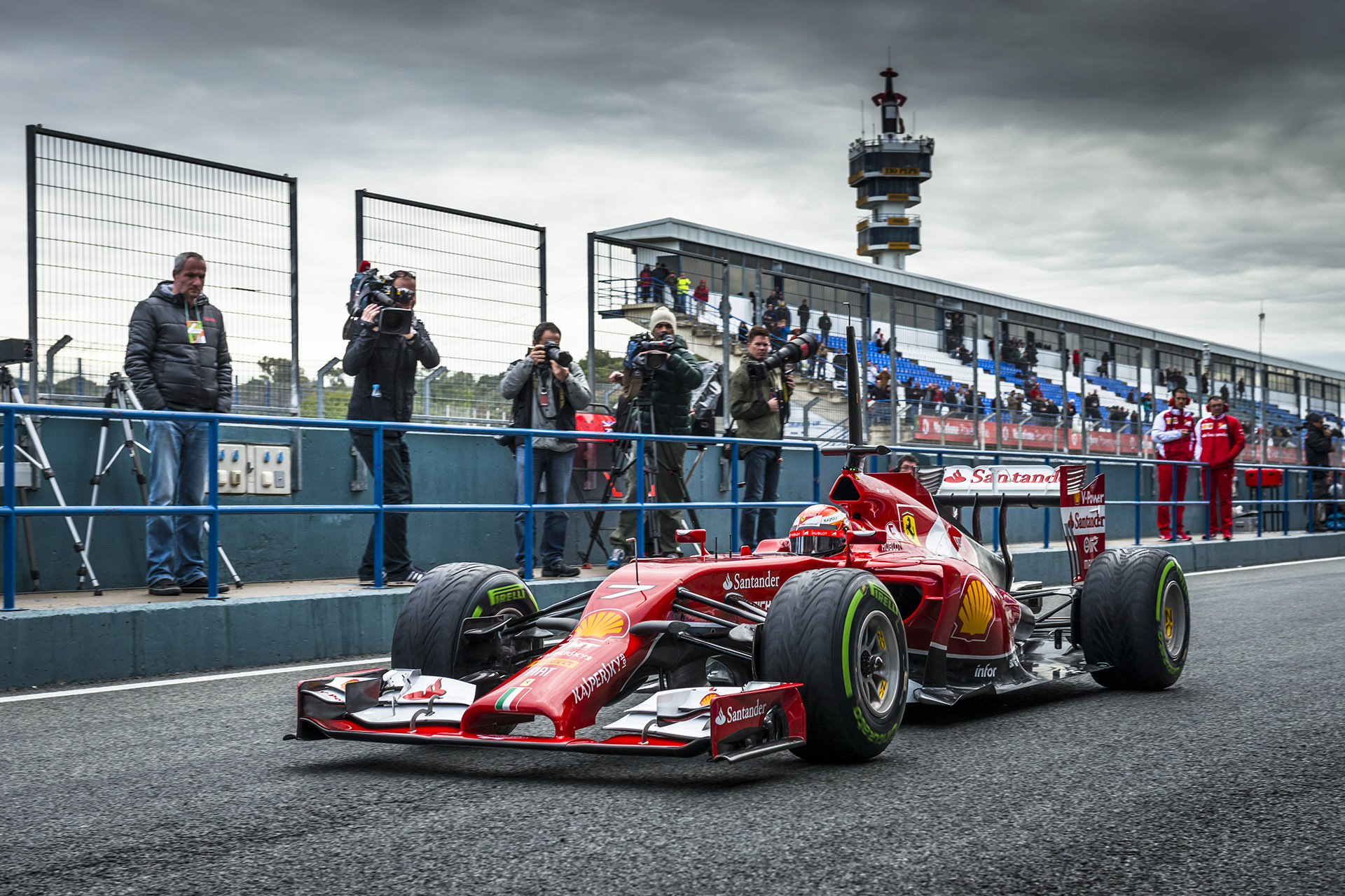 Ferrari Formula One Car on Racetrack
